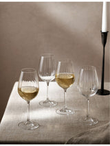 selfridges The White Company Sky Optic Glass Wine Glasses, Set of Four- Buy online at McGrocer