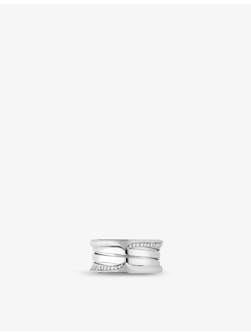 Bvlgari B.zero1 18ct white-gold diamond ring 0.31ct (British brand)