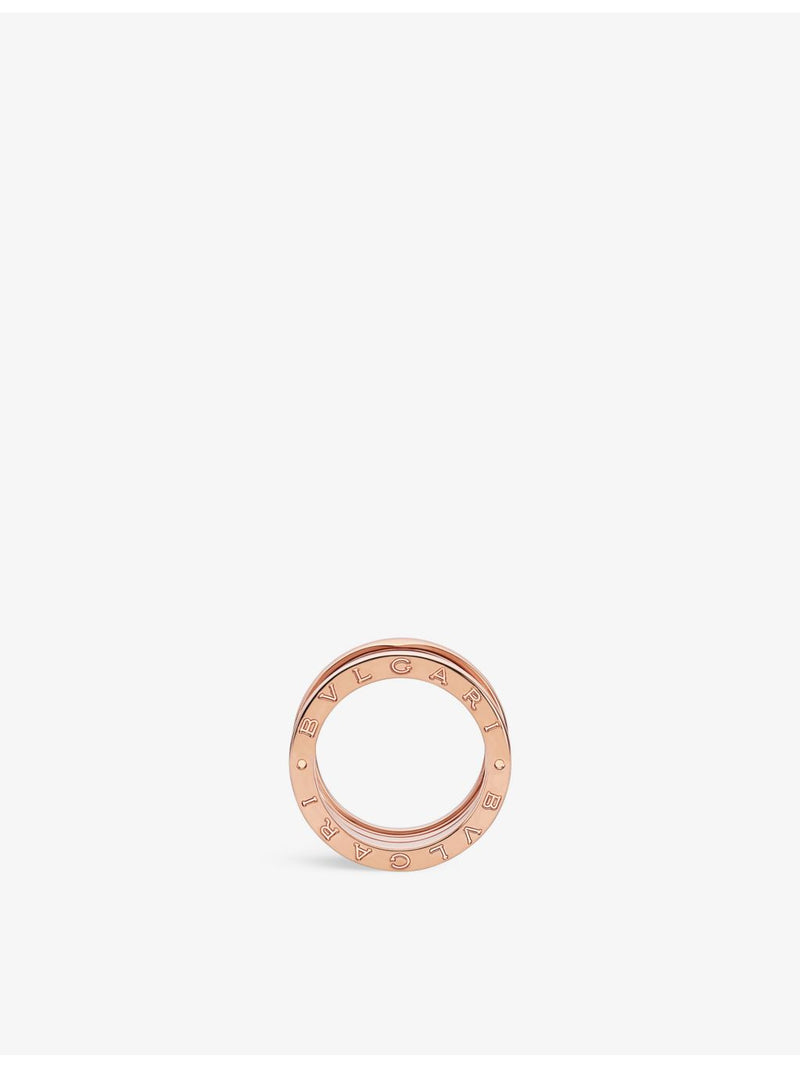 Bvlgari four-band ring in 18ct rose gold (British brand)