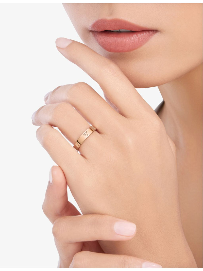 Bvlgari B.zero1 18ct rose-gold ring (British brand)