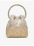 Jimmy Choo Bon Bon satin top-handle bag with crystals (British brand)
