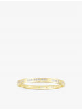 APM Monaco Bonheur Morse Code gold-plated bangle with zirconia stones, UK version