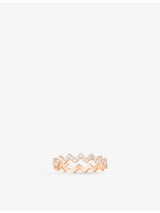 selfridges APM Monaco Up and Down Rose-Alloy and Cubic-Zirconia Ring- Buy online at McGrocer