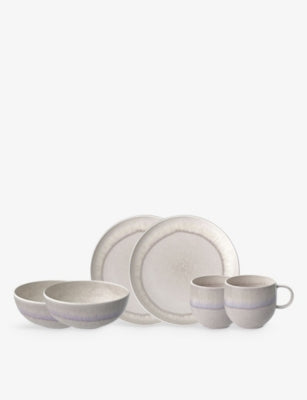 Villeroy & Boch Perlemor Sand six-piece porcelain breakfast set - British product