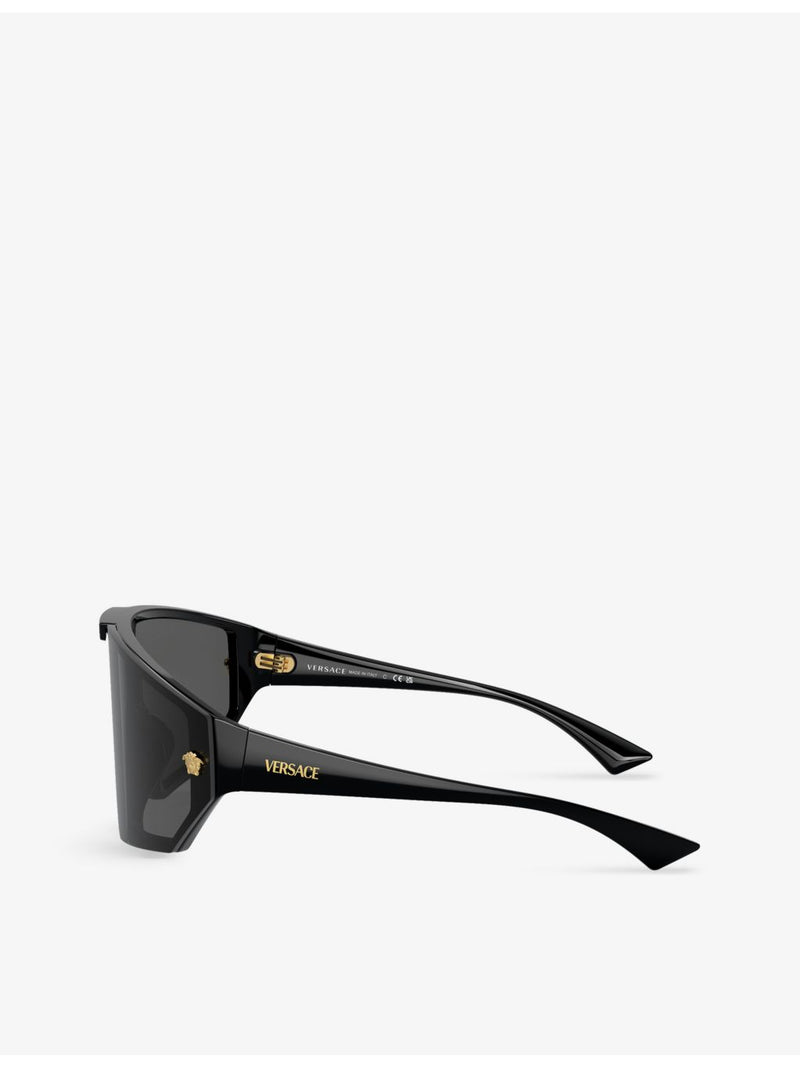 Versace VE4461 irregular-frame acetate sunglasses, imported from the UK