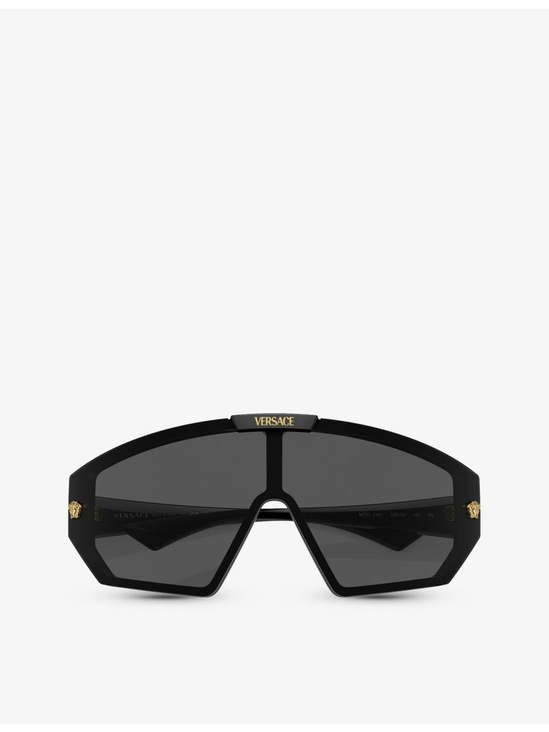 Versace VE4461 irregular-frame acetate sunglasses, imported from the UK
