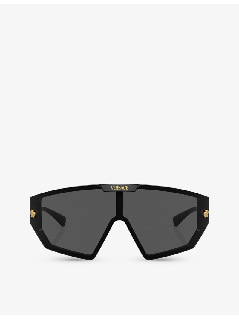 Versace VE4461 irregular-frame acetate sunglasses, imported from the UK