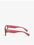 Miu Miu MU02XV acetate eyeglasses rectangle frame, UK version