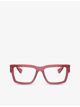 selfridges Miu Miu MU 02XV Rectangle-Frame Acetate Eyeglasses- Buy online at McGrocer