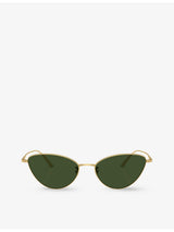selfridges Oliver Peoples OV1328S 1998C Butterfly-Frame Metal Sunglasses- Buy online at McGrocer