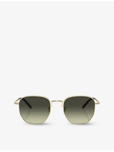 selfridges Oliver Peoples Kierney Hexagonal-Frame Metal Sunglasses- Buy online at McGrocer