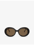 Dolce & Gabbana DG4448 tortoiseshell oval acetate sunglasses, imported from the UK
