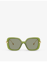 selfridges Swarovski SK6011 Square-Frame Acetate Sunglasses- Buy online at McGrocer