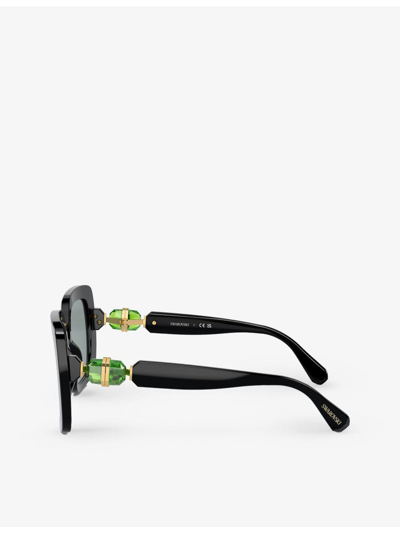 Swarovski sunglasses SK6001 square-frame acetate, UK version