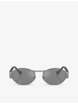 selfridges Versace VE2264 Oval-Frame Metal Sunglasses- Buy online at McGrocer