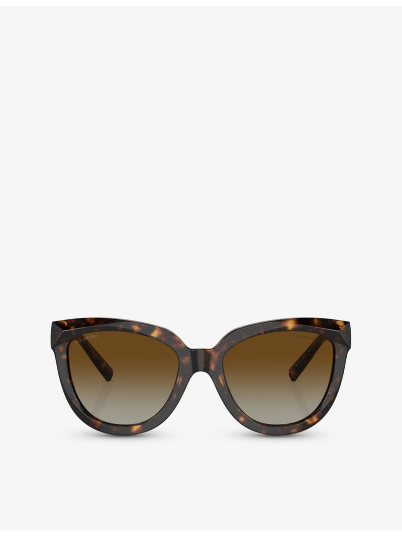 Tiffany & Co. TF4215 tortoiseshell cat-eye acetate sunglasses, imported from the UK