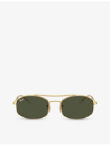 selfridges Ray-Ban RB3719 Oval-Frame Metal Sunglasses- Buy online at McGrocer
