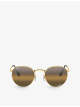 selfridges Ray-Ban RB3447 Round-Frame Metal Sunglasses- Buy online at McGrocer