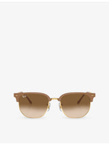 selfridges Ray-Ban New Clubmaster Irregular-Frame Crystal Sunglasses- Buy online at McGrocer