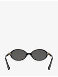 Miu Miu MU 04ZS oval-frame acetate sunglasses - British product