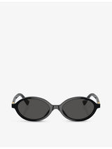 selfridges Miu Miu MU 04ZS Oval-Frame Acetate Sunglasses- Buy online at McGrocer