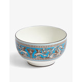 selfridges Wedgwood Florentine Turquoise Bone-China Rice Bowl 10.5cm- Buy online at McGrocer