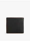 Dents grained-leather bi-fold wallet with contrast piping (British brand)