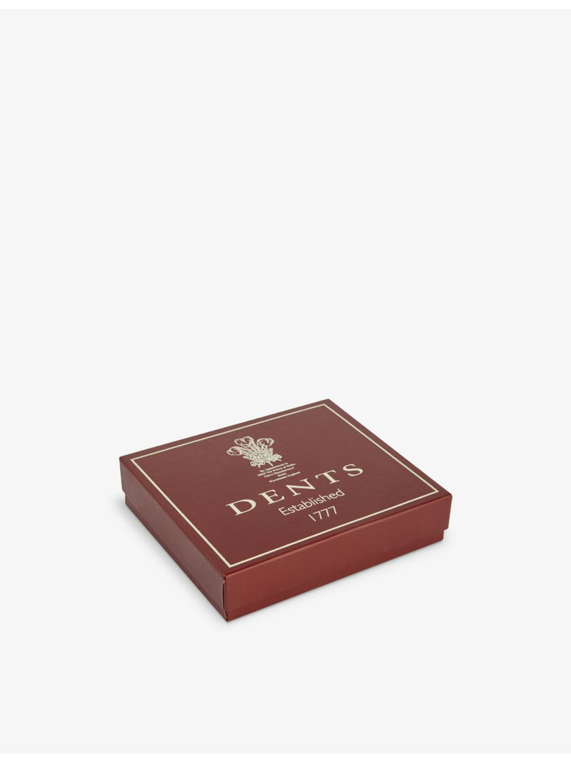 Dents grained-leather bi-fold wallet with contrast piping (British brand)