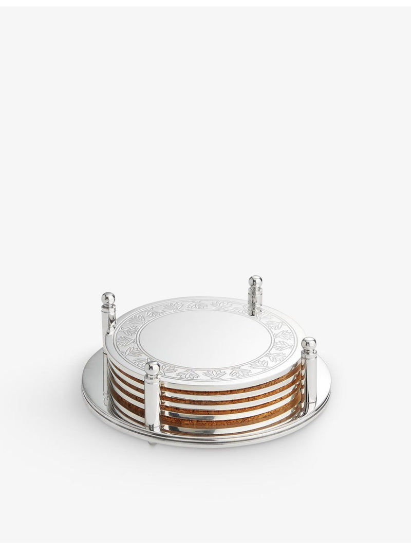 Soho Home silver-plated coasters set of four 13cm (British brand)