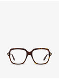 Tom Ford FT5908 irregular tortoiseshell acetate glasses - British product