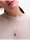 Astley Clarke Polaris gold-plated locket with onyx and sapphire (British brand)