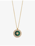 Astley Clarke Polaris locket necklace malachite white sapphire (British brand)