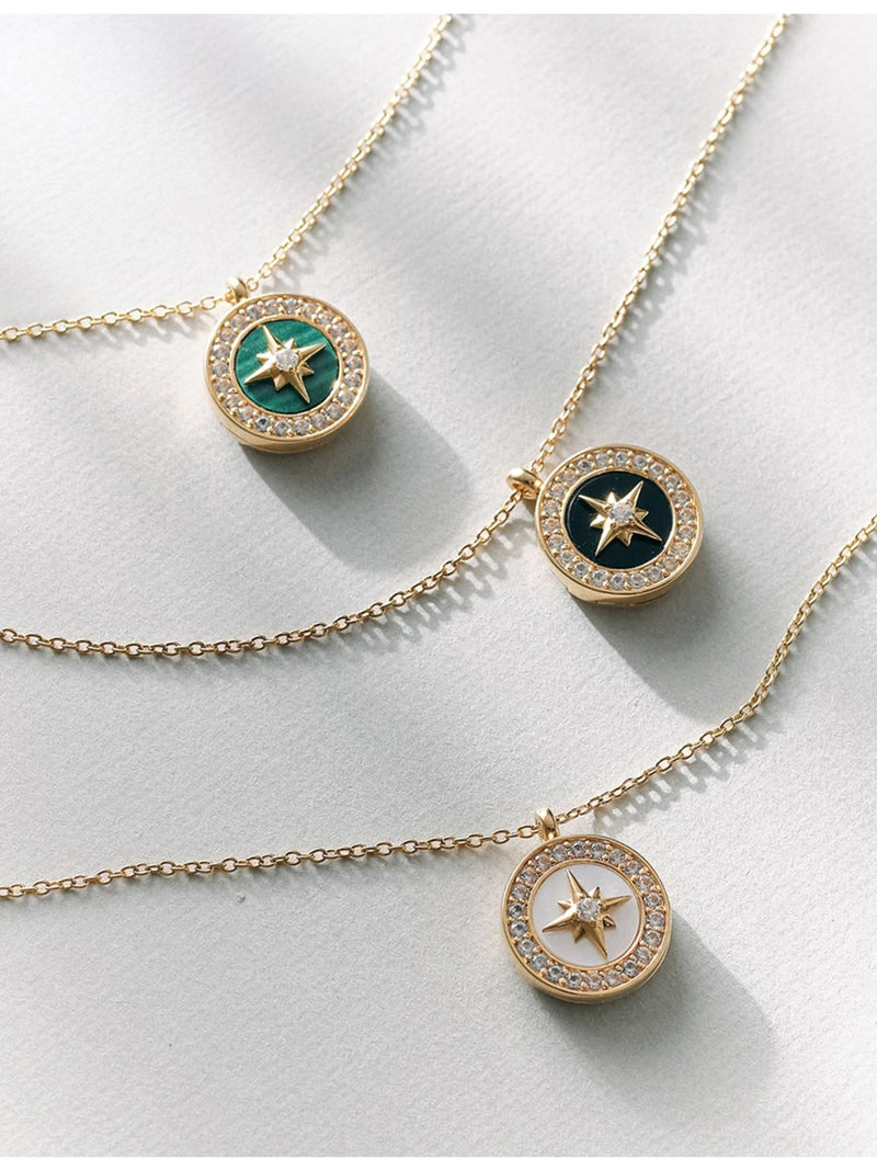Astley Clarke 18ct gold-plated mother-of-pearl locket necklace (British brand)