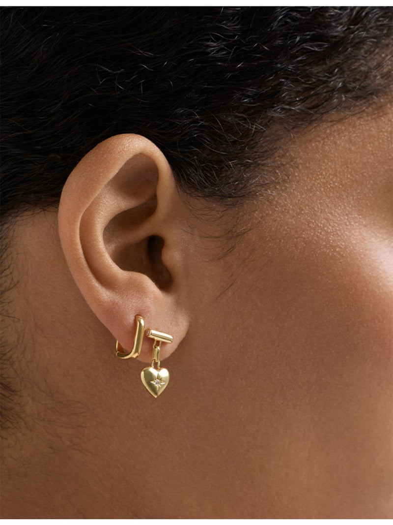 Astley Clarke gold-plated huggie earrings 12mm - British product