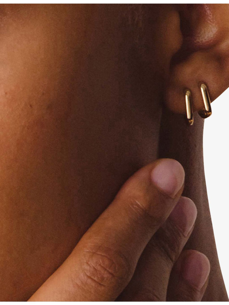 Astley Clarke gold-plated huggie earrings 12mm - British product
