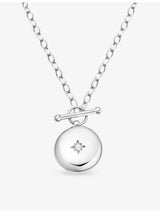 selfridges Astley Clarke Biography Locket Sterling Silver and Sapphire Necklace, 16.5cm Chain- Buy online at McGrocer