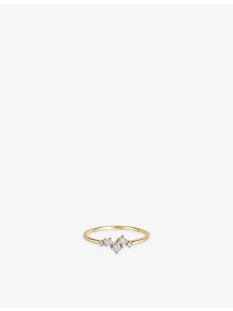 Astley Clarke promise ring 14ct yellow gold 0.13ct lab-grown diamond (British brand)