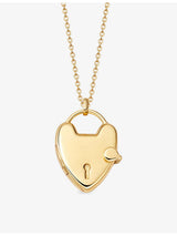 selfridges Astley Clarke Biography Heart 18ct Yellow Gold Plated Sterling Silver Locket Necklace- Buy online at McGrocer