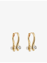 selfridges Astley Clarke Aurora 18ct Yellow Gold Plated and Sterling Silver Hoop Earrings 13.6mm-15.6mm- Buy online at McGrocer