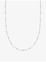 selfridges Astley Clarke Aurora Station Beaded Sterling Silver Chain Necklace 15-17- Buy online at McGrocer