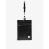 selfridges Aspinal of London Logo-badge Leather Lanyard Card Holder- Buy online at McGrocer