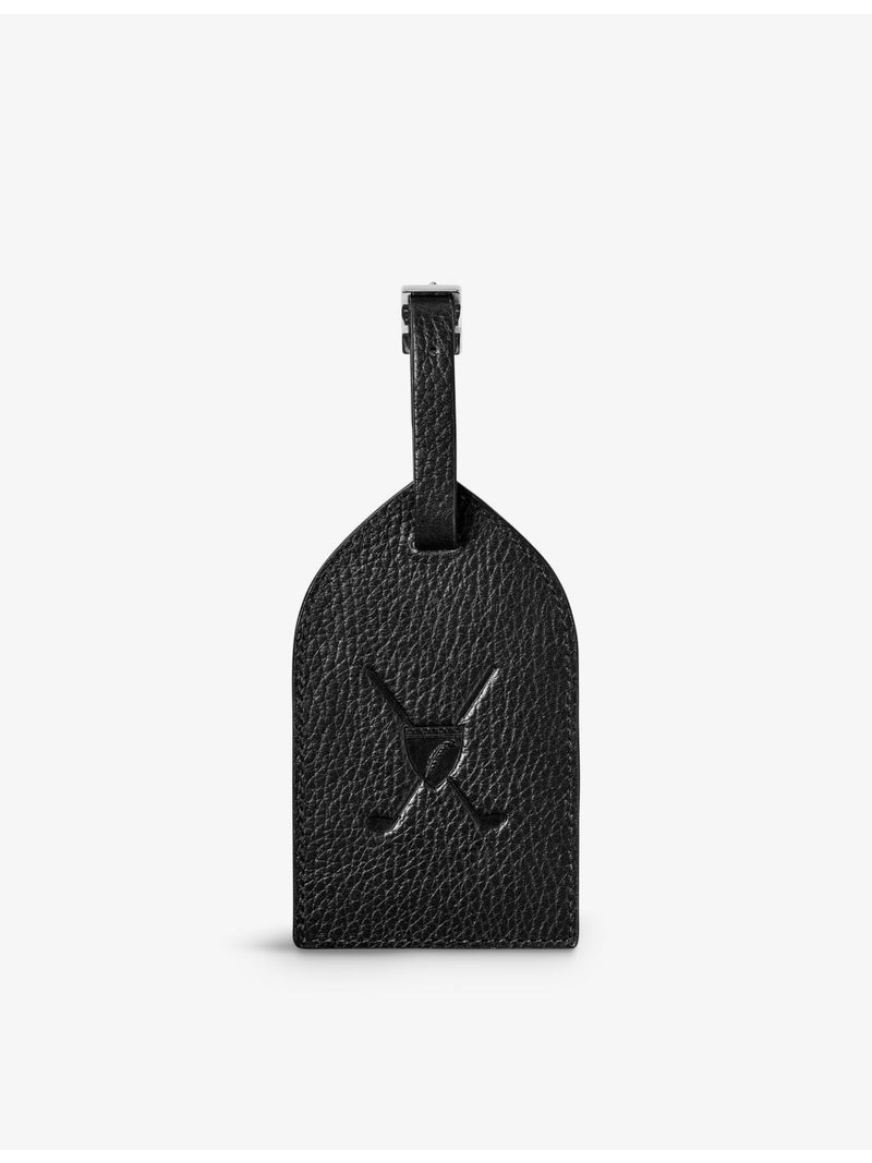 Aspinal of London logo-embossed leather golf tee holder, imported from the UK