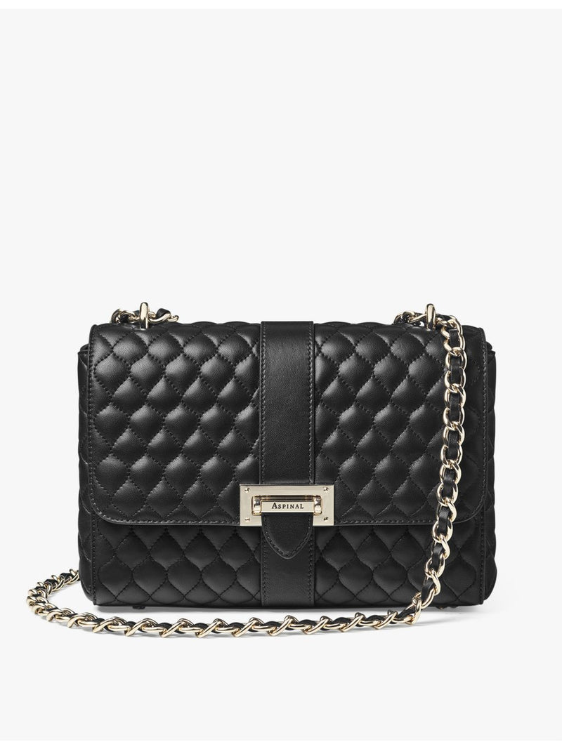 Aspinal of London Lottie quilted leather shoulder bag (British brand)