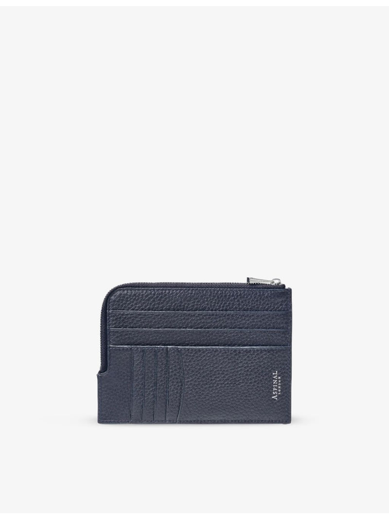 Aspinal of London logo-embossed leather travel wallet 12cm (British brand)