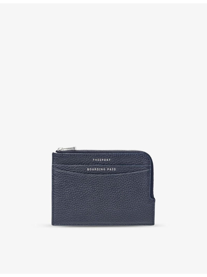 Aspinal of London logo-embossed leather travel wallet 12cm (British brand)