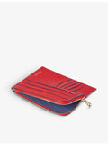 Aspinal of London slimline pebble-leather travel wallet with zip fastening (British brand)