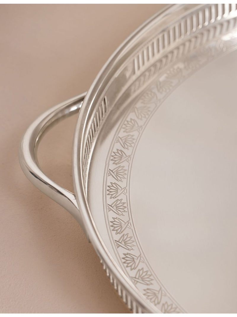 Soho Home Rochester engraved stainless steel tray 49.5cm - British product