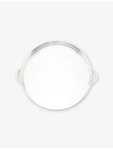 selfridges Soho Home Rochester Engraved Silver-tone Stainless Steel Tray 49.5cm- Buy online at McGrocer