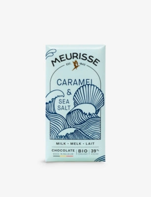 Organic milk chocolate, sea salt caramel, 100g, imported from the UK