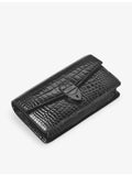 Aspinal of London Mayfair croc-effect leather clutch bag, UK version